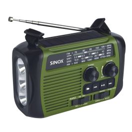 Nødradio – håndsving/solcelle/lygte/powerbank FM/AM/BT